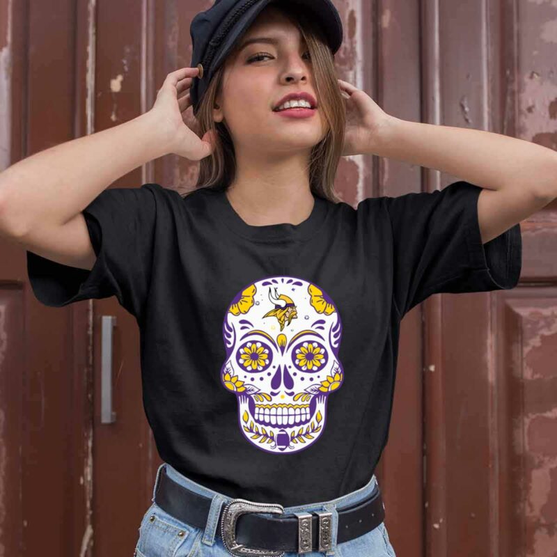 Minnesota Vikings Sugar Skull 0 T Shirt