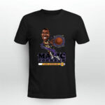 Mitchell and Ness Magic Johnson Los Angeles Lakers Black Salem Classic 2 T Shirt