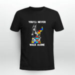 Mother Autism Youll Never Walk Alone 3 T Shirt