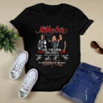 Motley Crue 43 Years Thank You For The Memories Signatures 4 T Shirt