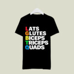 Muscle Alphabet Lats Glutes Biceps Triceps Quads Lgbtq 3 T Shirt