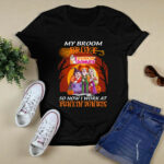 My Broom Broke So Now I Work At Dunkin Donuts Logo Halloween 4 T Shirt