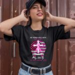 My Wings Will Have To Wait My Story is Not Over Yet Breast Cancer Awareness Cross 1 T Shirt