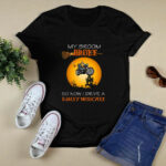 My broom broke so now I drive a harley motorcycle halloween 4 T Shirt
