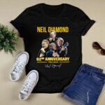 Neil diamond 62nd anniversary 1962 2024 signatures 4 T Shirt