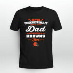Never Underestimate A Dad Who Is Also A Cleveland Browns Fan 4 T Shirt
