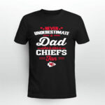 Never Underestimate A Dad Who Is Also A Kansas City Chiefs Fan 3 T Shirt