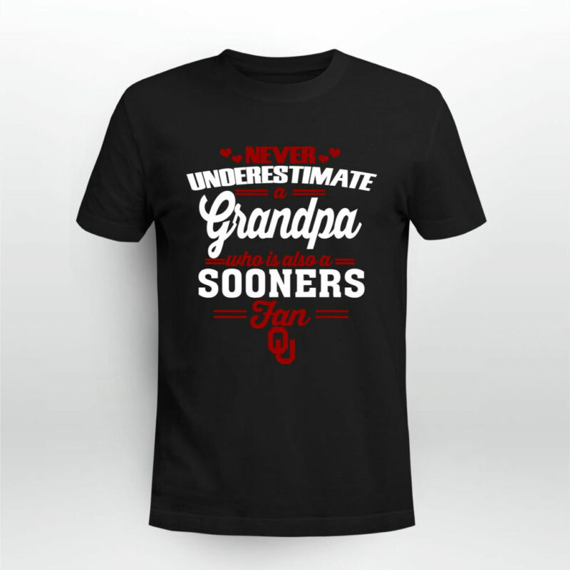 Never Underestimate A Grandpa Who Is Also A Sooners Fan 0 T Shirt