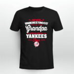 Never Underestimate A Grandpa Who Is Also A Yankees Fan 4 T Shirt
