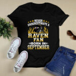 Never Underestimate A Raven Fan Born In September 2 T Shirt