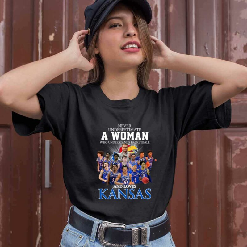 Never Underestimate A Woman Who Understand Basketball Kansas Jayhawks 0 T Shirt