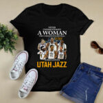 Never Underestimate A Woman Who Understands Basketball And Loves Utah Jazz 2 T Shirt