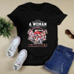 Never Underestimate A Woman Who Understands Football And Love Bulldogs Signature 4 T Shirt