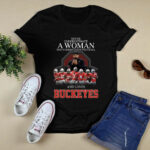 Never Underestimate A Woman Who Understands Football And Loves Buckeyes 4 T Shirt