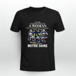 Never Underestimate A Woman Who Understands Football And Loves Notre Dame 0 T Shirt