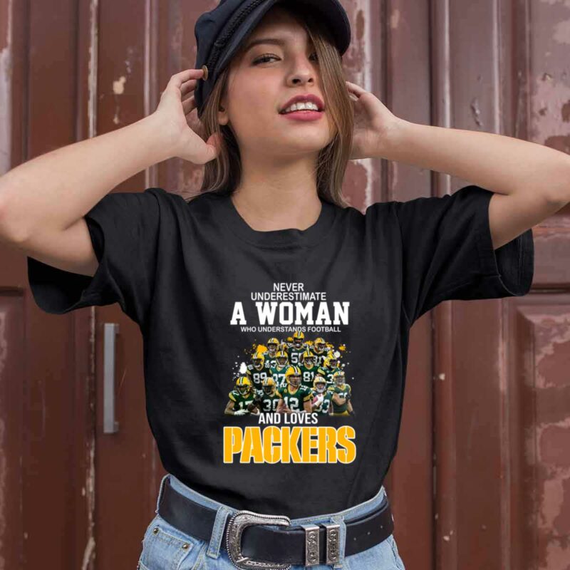 Never Underestimate A Woman Who Understands Football And Loves Packers 0 T Shirt