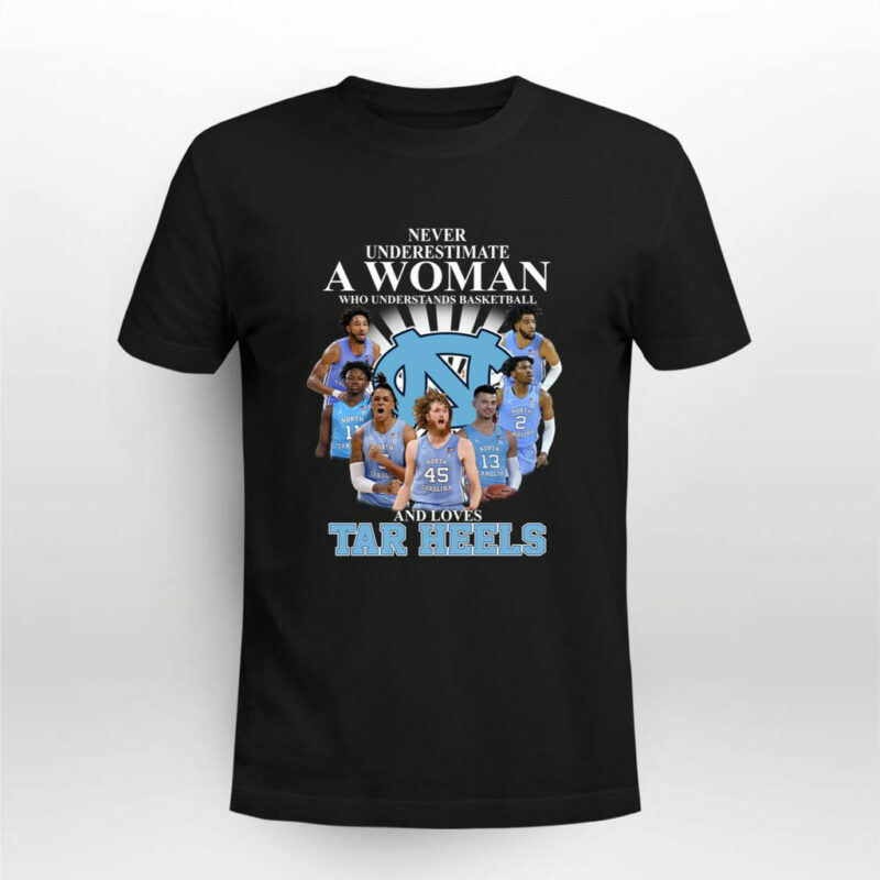 Never Underestimate A Woman Who Understands Basketball And Loves Tar Heels 0 T Shirt