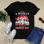 Never underestimate woman who understands baseball and loves Cincinnati Reds 2 T Shirt