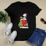 New Jersey Devils Snoopy Woodstock Christmas 4 T Shirt