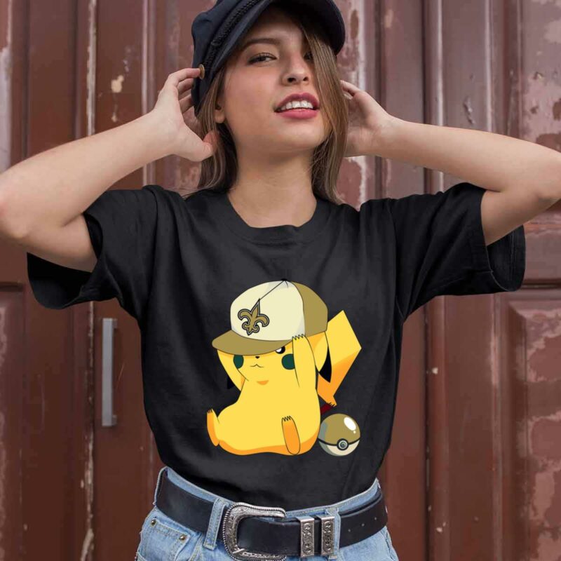 New Orleans Saints Pikachu Pokemon 0 T Shirt