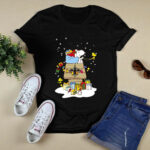 New Orleans Saints Santa Snoopy Brings Christmas To Town 2 T Shirt