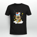 New Orleans Saints Santa Snoopy Brings Christmas To Town 3 T Shirt