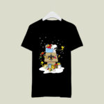 New Orleans Saints Santa Snoopy Brings Christmas To Town 4 T Shirt