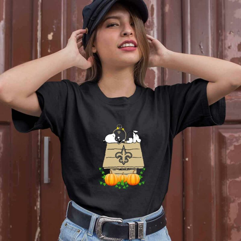 New Orleans Saints Snoopy Pumpkin House 0 T Shirt