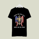 New Orleans Saints Stand for the flag kneel for the cross 3 T Shirt