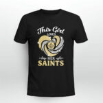 New Orleans Saints Vortex Heart This Girl Loves Her Saints 0 T Shirt