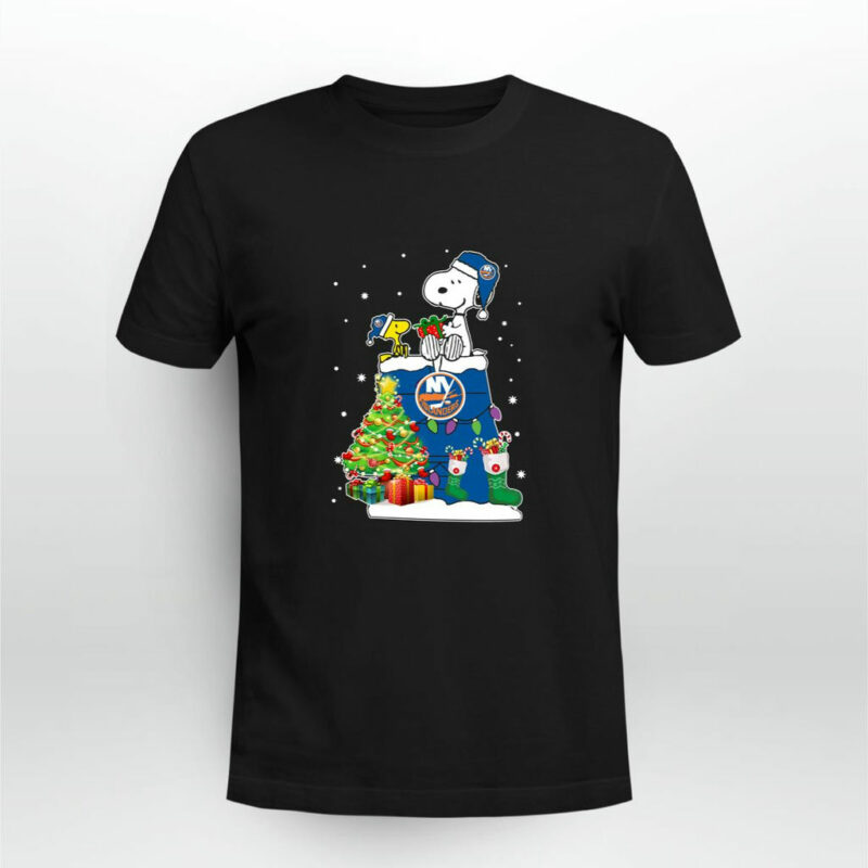 New York Islanders Snoopy Woodstock Christmas 0 T Shirt