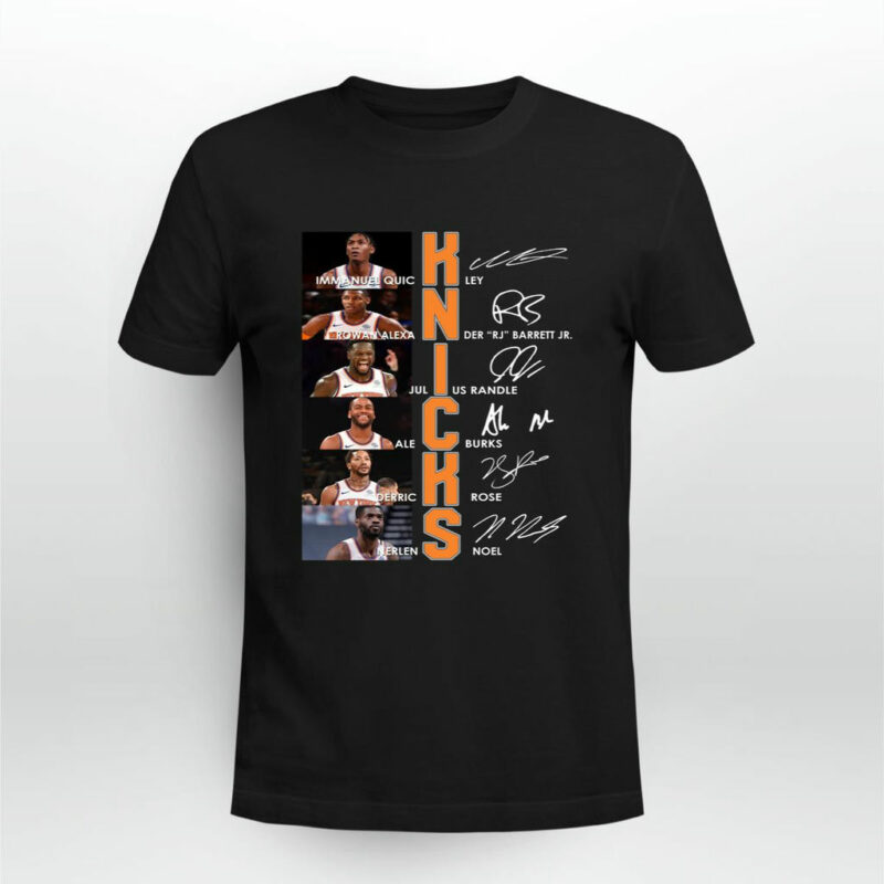 New York Knicks Team Players Signatures 0 T Shirt