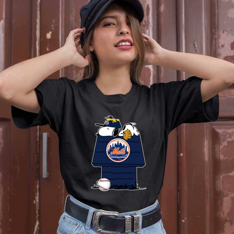 New York Mets Snoopy And Woodstock Resting Together 0 T Shirt