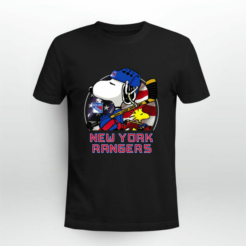 New York Rangers Ice Hockey Snoopy And Woodstock 0 T Shirt