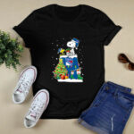New York Rangers Snoopy Woodstock Christmas 4 T Shirt