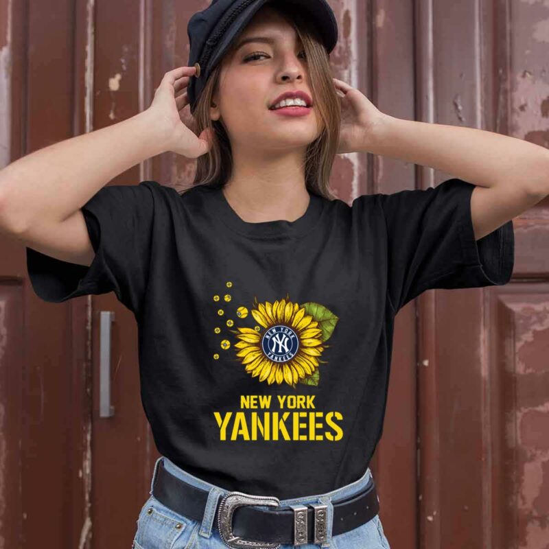 New York Yankees Sunflower Baseball 0 T Shirt