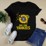 New York Yankees Sunflower Baseball 3 T Shirt