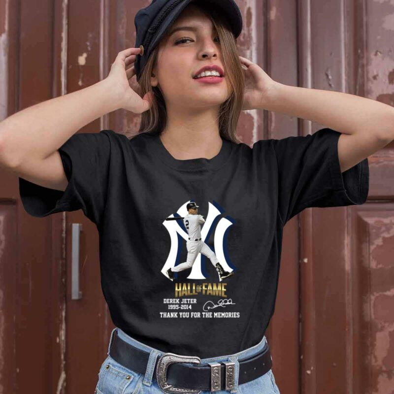 New York Yankees The Hall Of Fame Derek Jeter 1995 2014 Signature 0 T Shirt