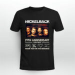 Nickelback 29th anniversary 1995 2024 thank you for the memories signatures 3 T Shirt