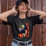 No One Fight ALone Autism Awareness American Flag Daisy 1 T Shirt