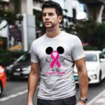 No One Fight ALone Breast Cancer Awareness Mickey 2 T Shirt