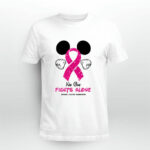 No One Fight ALone Breast Cancer Awareness Mickey 4 T Shirt