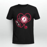 Nurse Heartbeat Love Alabama Crimson Tide Roll Tide 0 T Shirt