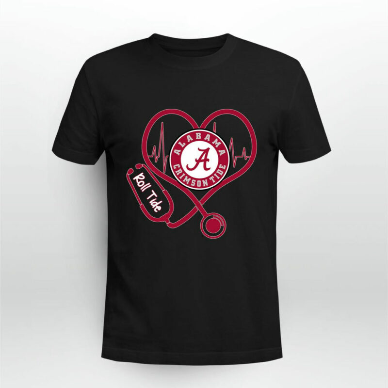 Nurse Heartbeat Love Alabama Crimson Tide Roll Tide 0 T Shirt