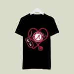 Nurse Heartbeat Love Alabama Crimson Tide Roll Tide 1 T Shirt