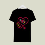 Nurse Heartbeat Love Arizona Cardinals 2 T Shirt