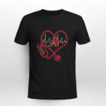 Nurse Heartbeat Love Arizona Diamondbacks 3 T Shirt