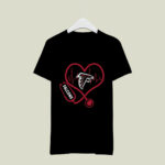 Nurse Heartbeat Love Atlanta Falcons 2 T Shirt