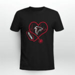 Nurse Heartbeat Love Atlanta Falcons 4 T Shirt