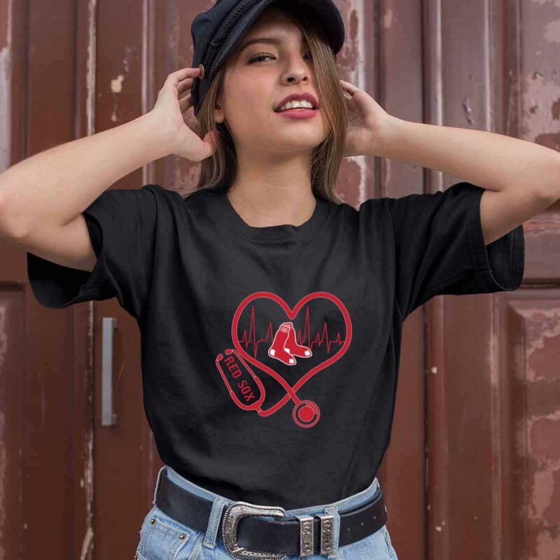 Nurse Heartbeat Love Boston Red Sox 0 T Shirt